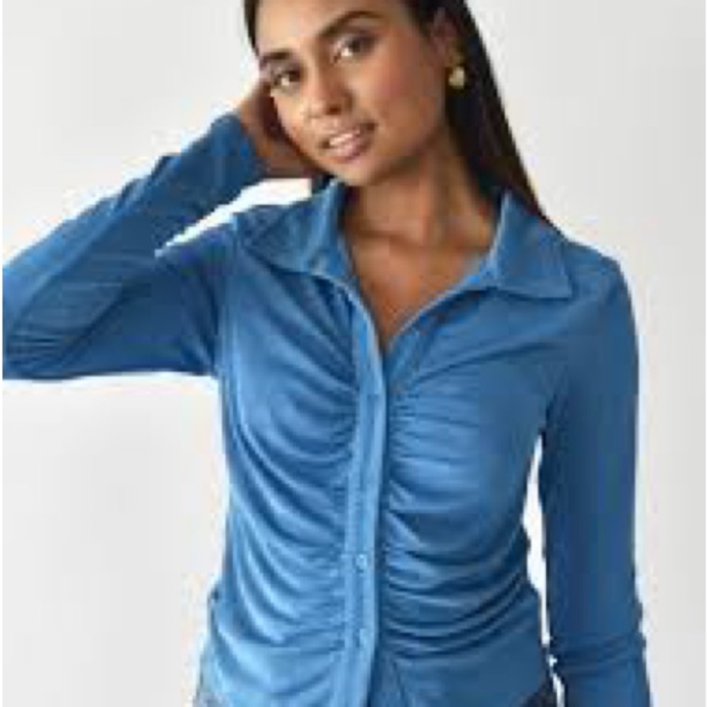 Blue Long Sleeve Women's Top